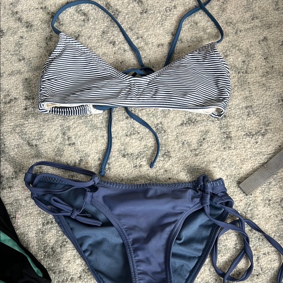 Xhilaration Swim Xhilaration Blue And White Striped Bikini Poshmark